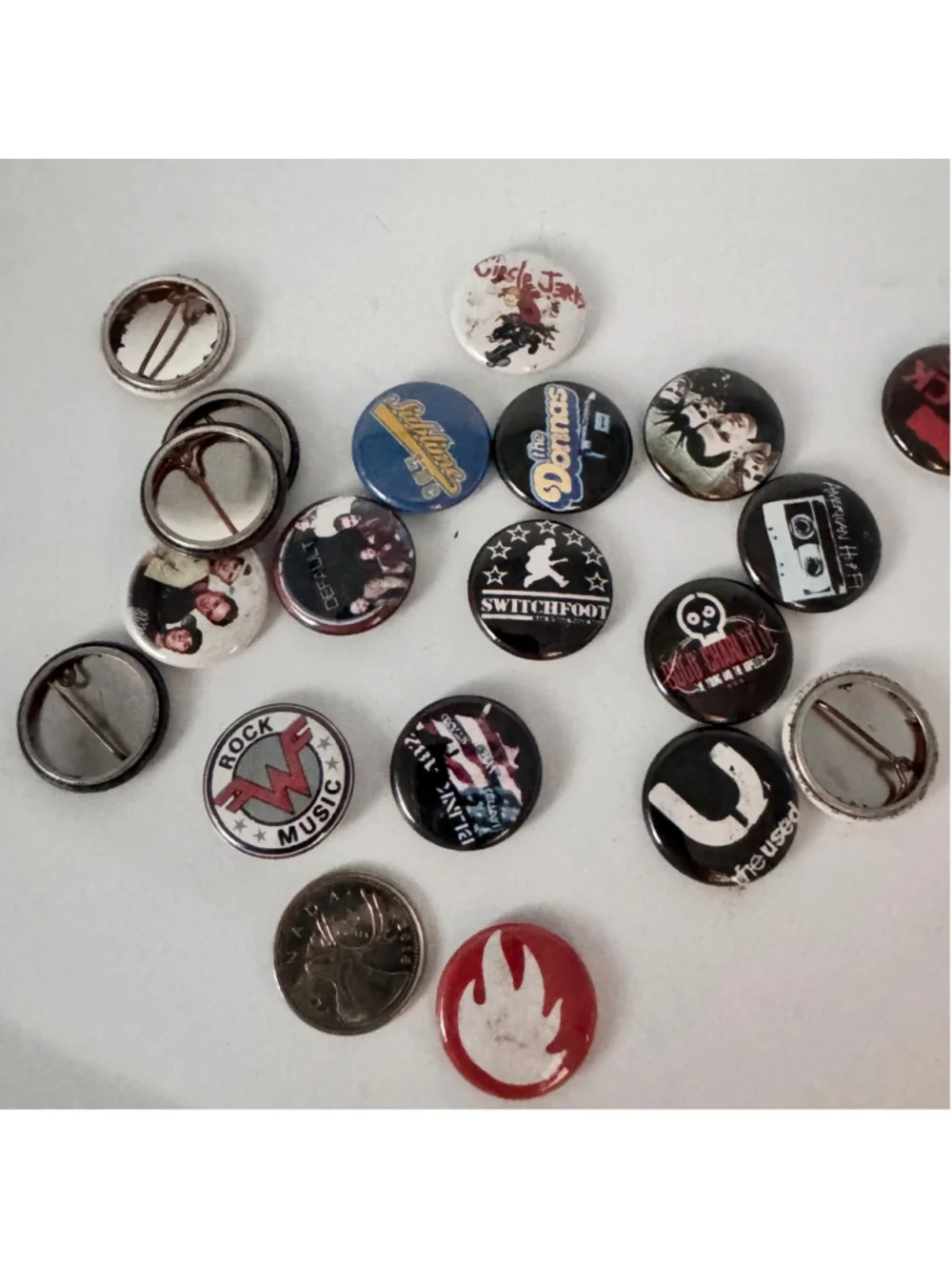 Vintage Y2K Band Music Pins Collection of 16